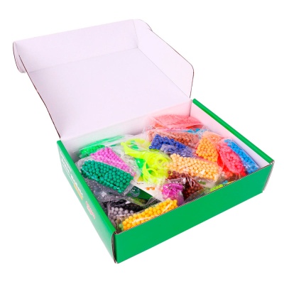 Аквамозаика 24 цвета 4200 бусин с трафаретами Brauberg Kids 664916 4