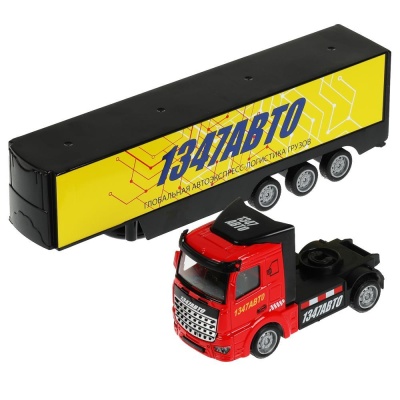 Металлическая машинка Грузовик с фурой Технопарк E950-H65086-R 04