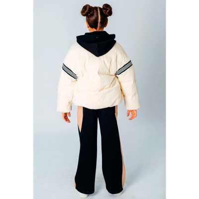 Куртка бомбер для девочки Deloras 22310 кремовая 3