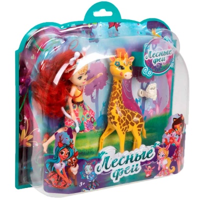 Кукла с жирафом Лесные Феи 16 см 1Toy Т24026 2