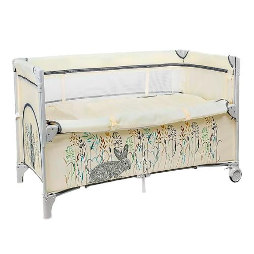 Манеж-кровать Amarobaby Transform Flora прямоугольный бежевый