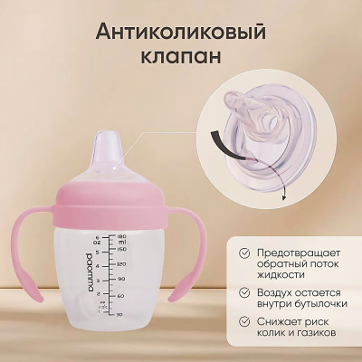 Поильник непроливайка с носиком Paomma PBH114 4