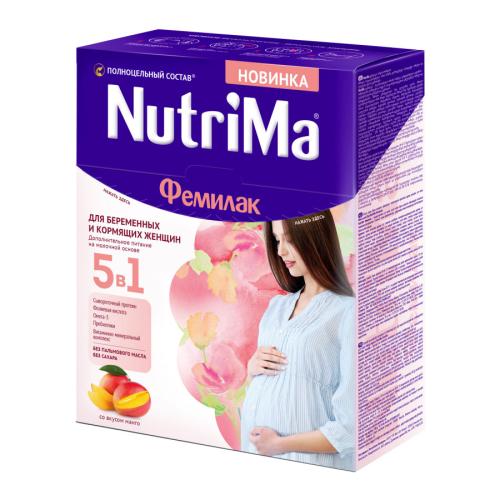 Молочный напиток NutriMa Фемилак (для мам) 350 г со вкусом манго