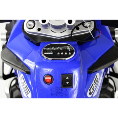 Детский электромотоцикл RiverToys М009БХ синий