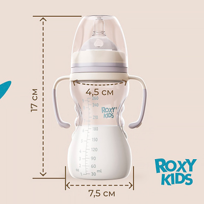 Бутылочка для кормления 260 мл от 6 месяцев Roxy-Kids RBTL-003-BGR 4