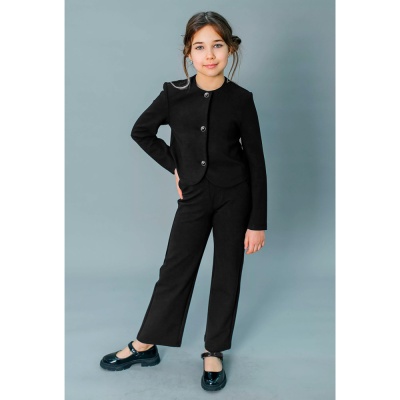 Жакет школьный для девочки Deloras X64157A черный 3