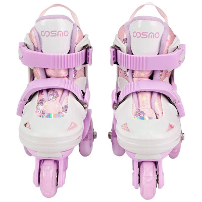 Роликовые коньки Cosmoride Honey 31-34р бело-фиолетовые