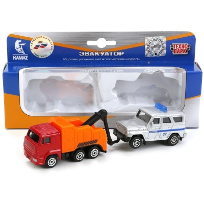 Игровой набор Эвакуатор Технопарк SB-17-46+UAZ-WB 02