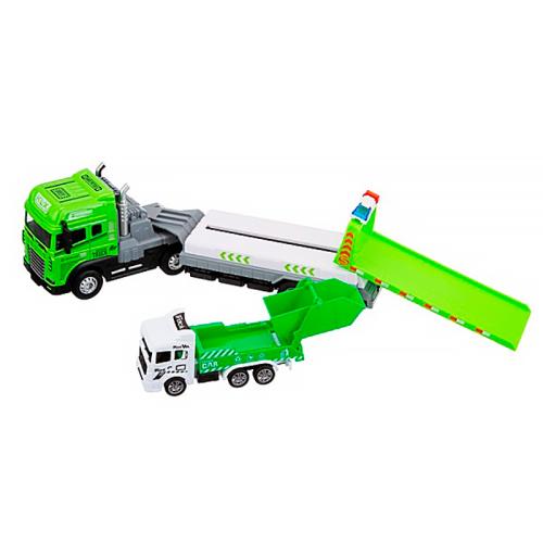 Автотрейлер инерционный металлический масштаб 1:24 BeBoy IT110000 фото 2