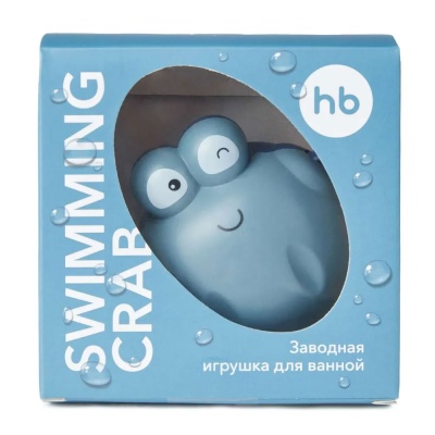 Заводная игрушка для ванной SWIMMING CRAB Happy Baby 331889 grey 2