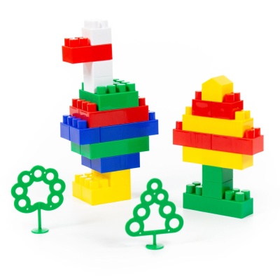 Конструктор блочный Строитель Полесье 0590