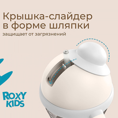 Поильник непроливайка 200 мл с трубочкой Roxy-Kids RFD-008-GI 3