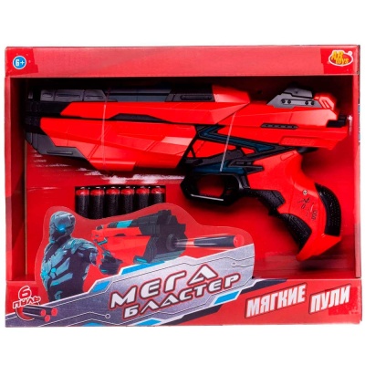 Мегабластер с мягкими снарядами 6 шт Abtoys PT-00938 2