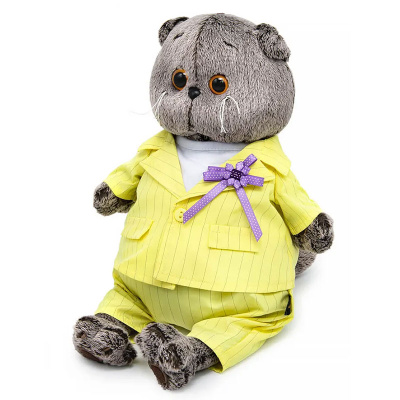 Мягкая игрушка Кот Басик Baby в костюме в полоску Budi Basa Ks22-262 2