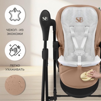 Стульчик для кормления - электрокачели Sweet Baby Fiesta 426682 Black Beige 05