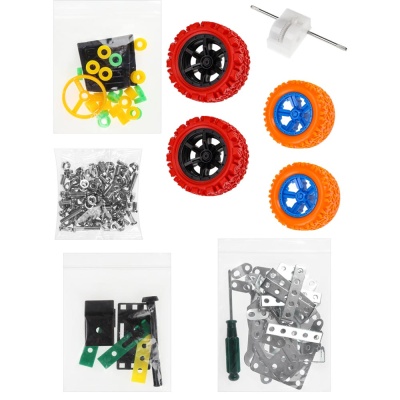 Конструктор металлический № 15 Изобретатель 183 детали Рыжий Кот К-8417 2