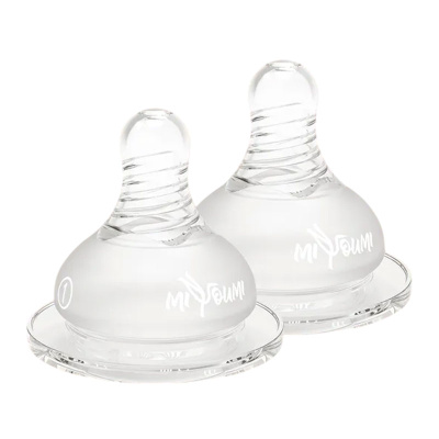 Соски для бутылочек медленный поток Miyoumi TEAT02/0m 1