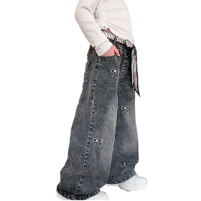 Джинсы трубы для девочки House style SD6718-G63 2