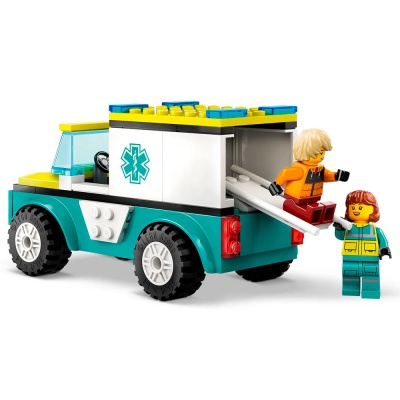Конструктор Lego City 60403 Скорая помощь и Сноубордист 2