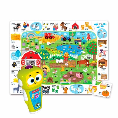 Говорящий обучающий робот Ферма Первые знания 500 игр Азбукварик 3167А зеленый 1