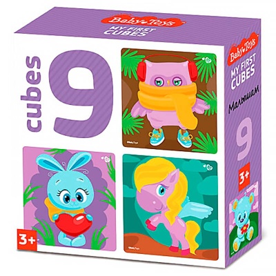 Кубики Малышам 9 штук Baby Toys Десятое королевство 05495