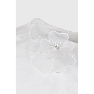 Блузка школьная Malini BL281TK молочный 02