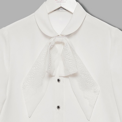 Блузка школьная для девочки Deloras C64275 молочная 4