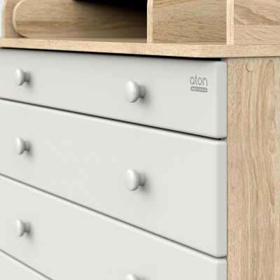 Комод с органайзером Атон Maks 805 дуб сонома-серый шелк 03