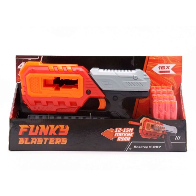 Бластер К067 16 патронов Funky Toys FT0713170 2