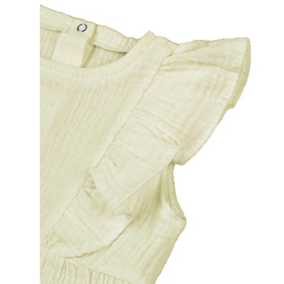 Комбинезон песочник с коротким рукавом и повязкой Leo 2021А-21 лимонный2 Комбинезон песочник с коротким рукавом и повязкой Leo 2021А-21 лимонный2