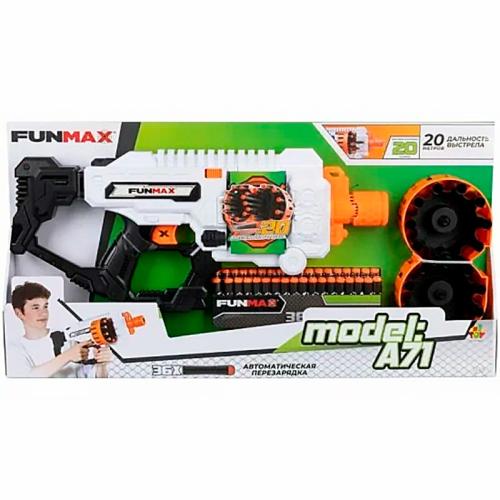Бластер Funmax A71 электрический 36 снарядов с присосками 1toy Т24248 фото 4