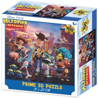 Стерео-пазл История игрушек 100дет Prime 3D 13837