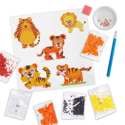 Мозаика стразами Maxi Art Тигрята MaxiToys MA-KN0247-8 фото 2