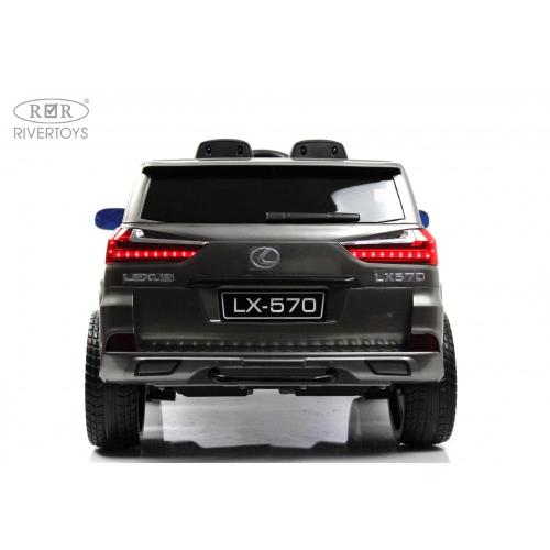 Детский электромобиль Lexus 570 RiverToys E555EE серый глянец фото 6