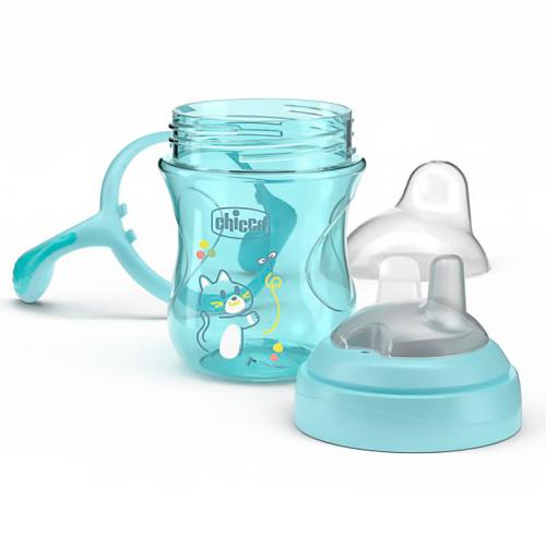 Поильник Transition Cup от 4 месяцев голубой Chicco 8058664180608 фото 3