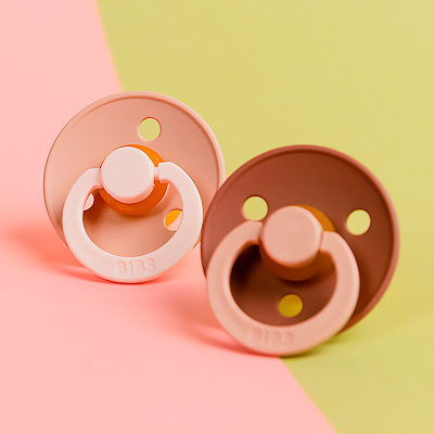 Набор пустышек латексных Studio Colour Fusion 2 шт от 6 мес Blush/Woodchuck mix Bibs 12028102 3