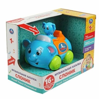 Музыкальная каталка Слоник Умка B1629512-R1-1 Музыкальная каталка Слоник Умка B1629512-R1-1