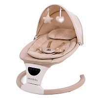 Качели электронные детские Amarobaby Teddy swing бежевые