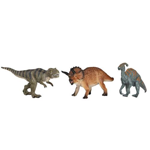 Набор фигурок Динозавры: тираннозавр, трицератопс, паразауролоф Konik AMD4045 фото 2