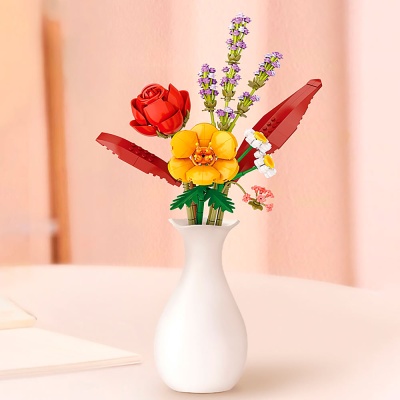 Конструктор Красно жёлтый букет 574 детали Loz 4603_MK 2