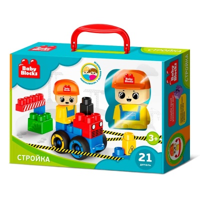 Конструктор Baby Blocks На стройке 21 деталь Десятое Королевство 03913 3