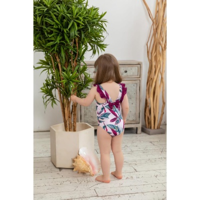 Купальник слитный Лепестки Carrot 10002207 бордовый 03