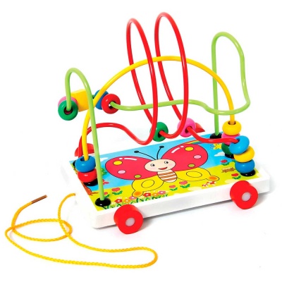 Деревянная игрушка Лабиринт-каталка Дружные зверята Фабрика Фантазий 54371