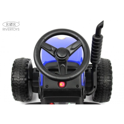 Детский электромобиль Трактор RiverToys H444HH синий 03