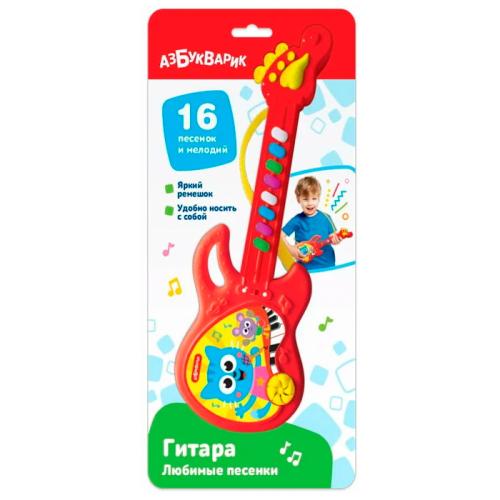 Музыкальная игрушка Гитара Любимые песенки Азбукварик 3123 фото 3
