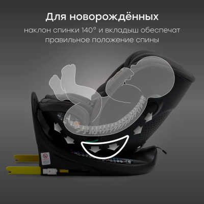 Автокресло Happy Baby Kidster dark grey 4