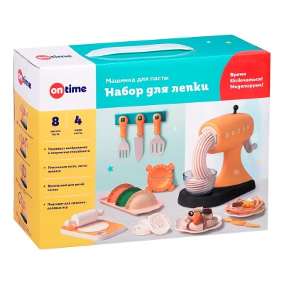 Набор для лепки Машинка для пасты 8 цветов On time 45093 4