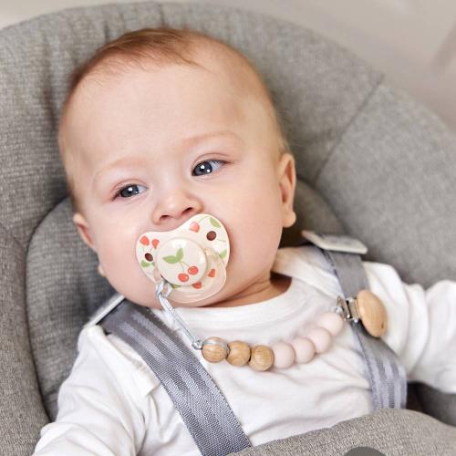 Соска пустышка силиконовая симметричная 12-24 месяцев Happy Baby 13008/1 cherry фото 3