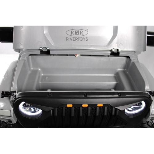 Детский электромобиль Jeep RiverToys A222AA серый фото 14