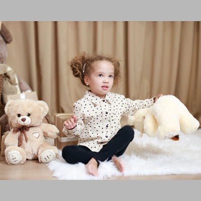 Рубашка Сердечки Чуди Кидс 204724-1 бежевый 02